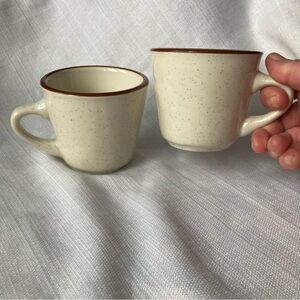 Pair of Vintage Rego Speckled Glaze Diner Mugs!